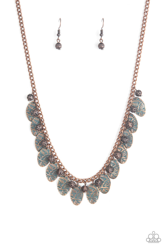 Paparazzi Vintage Gardens Copper Short Necklace - P2WH-CPXX-133XX