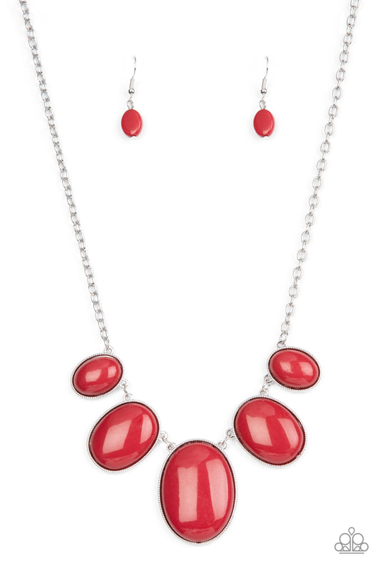 Paparazzi Vivacious Vanity Red Short Necklace - P2WH-RDXX-293XX