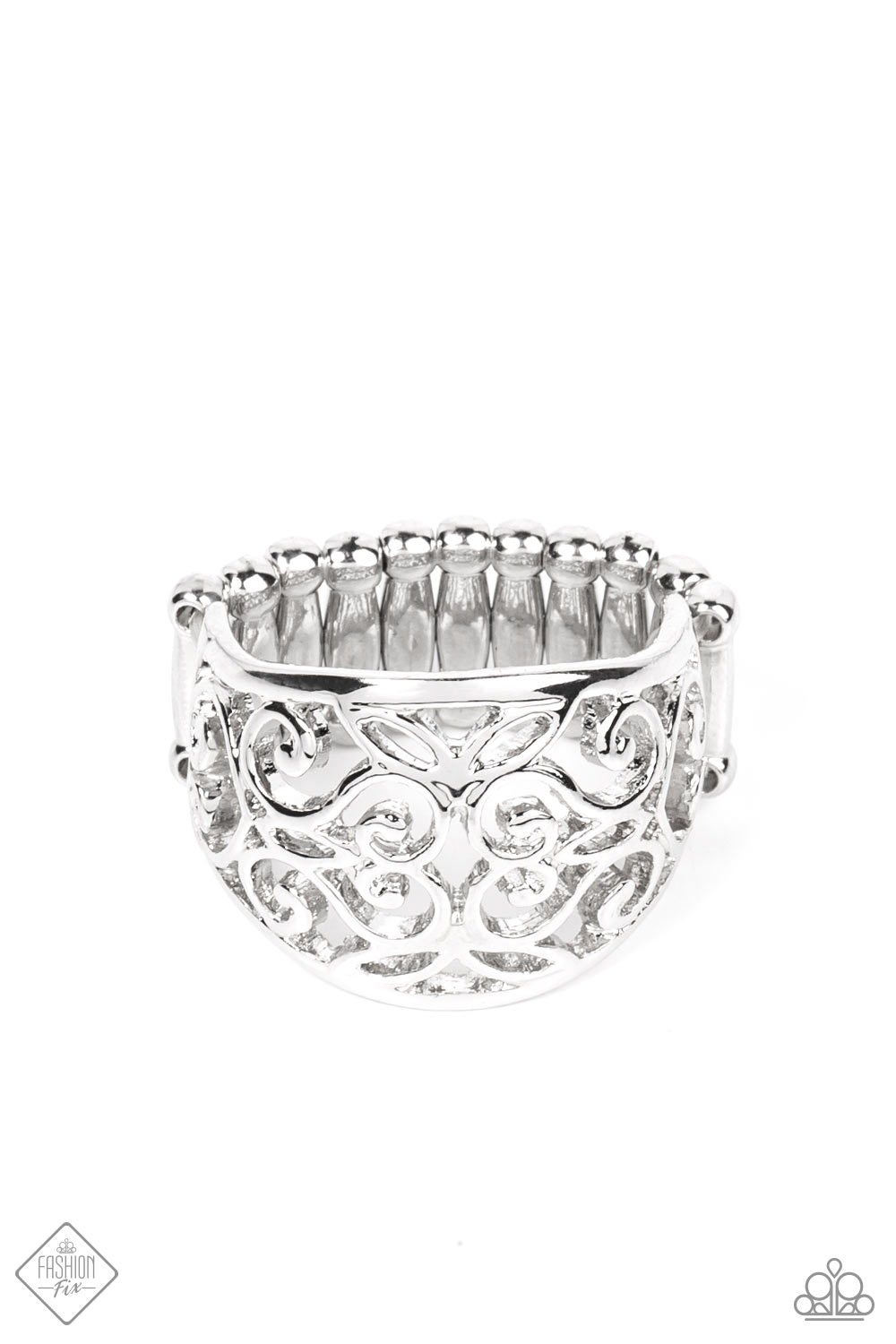 Paparazzi WISTFUL Thinking Silver Ring - Fashion Fix Glimpses of Malibu February 2022