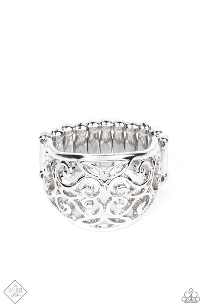 Paparazzi WISTFUL Thinking Silver Ring - Fashion Fix Glimpses of Malibu February 2022