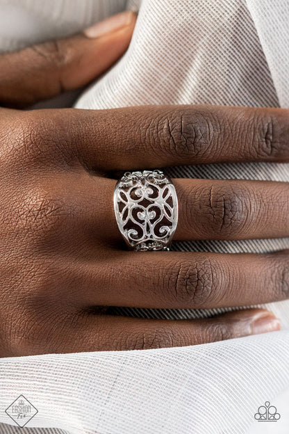 Paparazzi WISTFUL Thinking Silver Ring - Fashion Fix Glimpses of Malibu February 2022