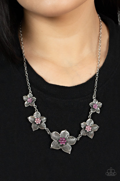 Paparazzi Wallflower Wonderland Pink Short Necklace - P2RE-PKXX-334XX