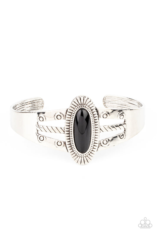 Paparazzi Wanderlust Walkabout Black Cuff Bracelet - P9SE-BKXX-278XX