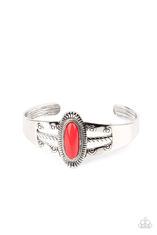 Paparazzi Wanderlust Walkabout Red Cuff Bracelet - P9SE-RDXX-242XX