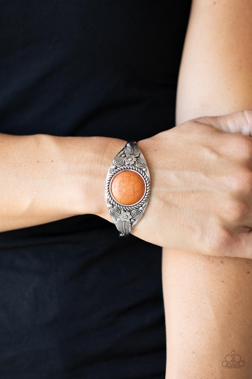 Paparazzi Whimsically Winslow Orange Cuff Bracelet