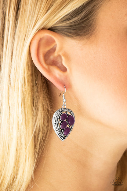 Paparazzi Wild Heart Wonder Purple Fishhook Earrings