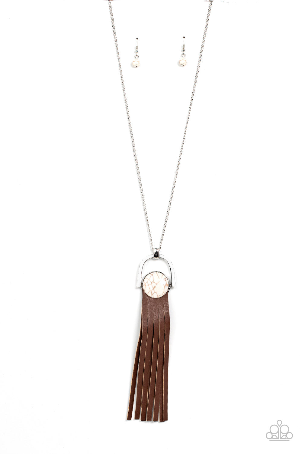 Paparazzi Winslow Wanderer White Long Necklace - P2SE-WTXX-224XX