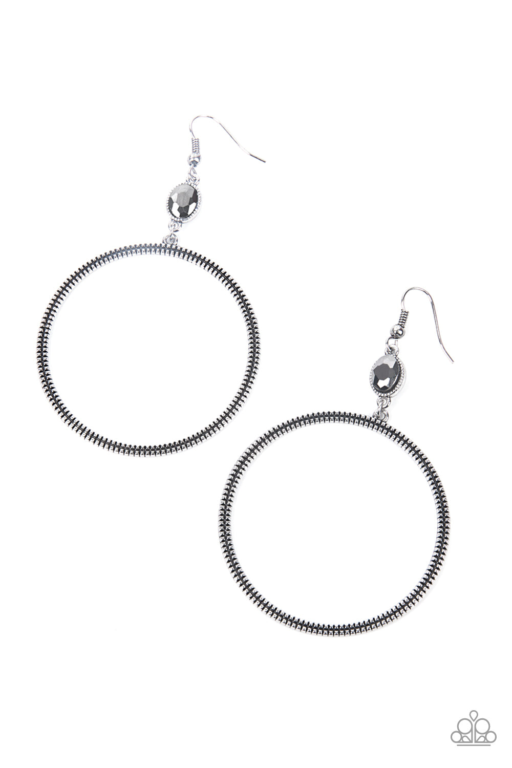 Paparazzi Work That Circuit Silver Fishhook Earrings - P5RE-SVXX-309XX