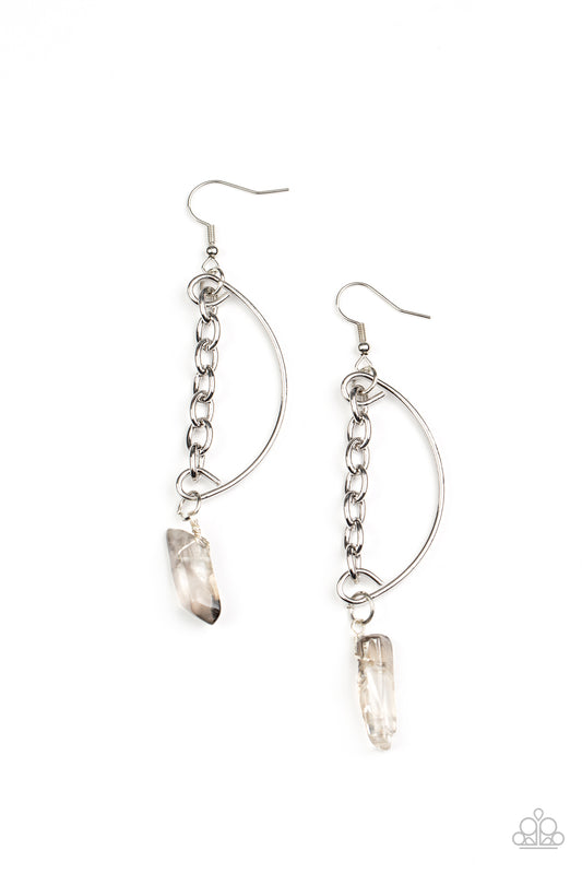 Paparazzi Yin to my Yang Silver Fishhook Earrings - P5ED-SVXX-152XX