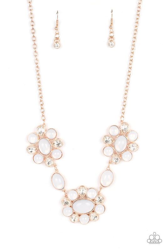 Paparazzi Your Chariot Awaits Rose Gold Short Necklace - Life Of The Party Exclusive October 2022 - P2RE-GDRS-446XX