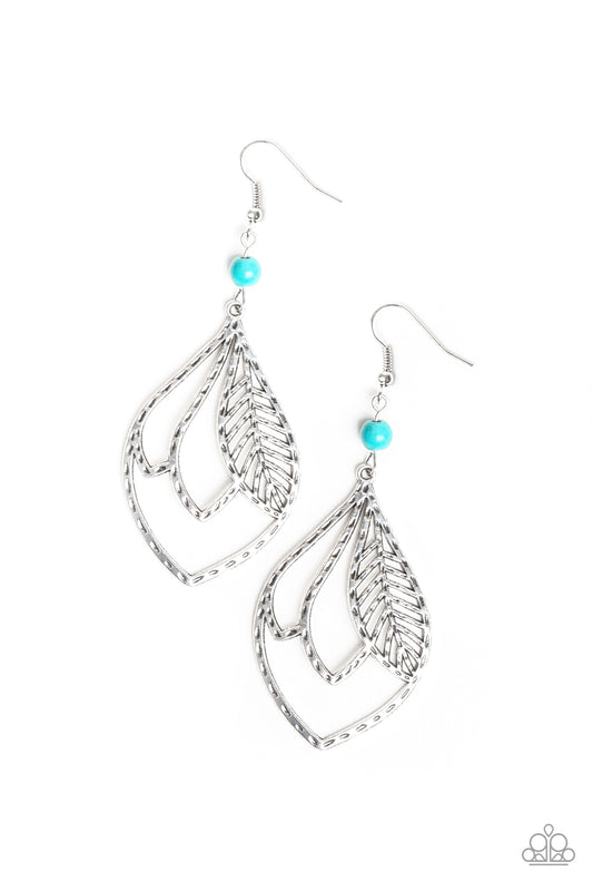 Paparazzi Absolutely Airborne Blue Fishhook Earrings