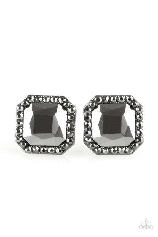 Paparazzi Act Your AGELESS Black Post Earrings