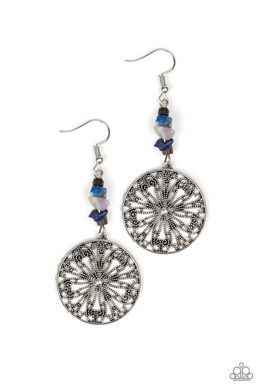 Paparazzi Adobe Dweller Blue Fishhook Earrings