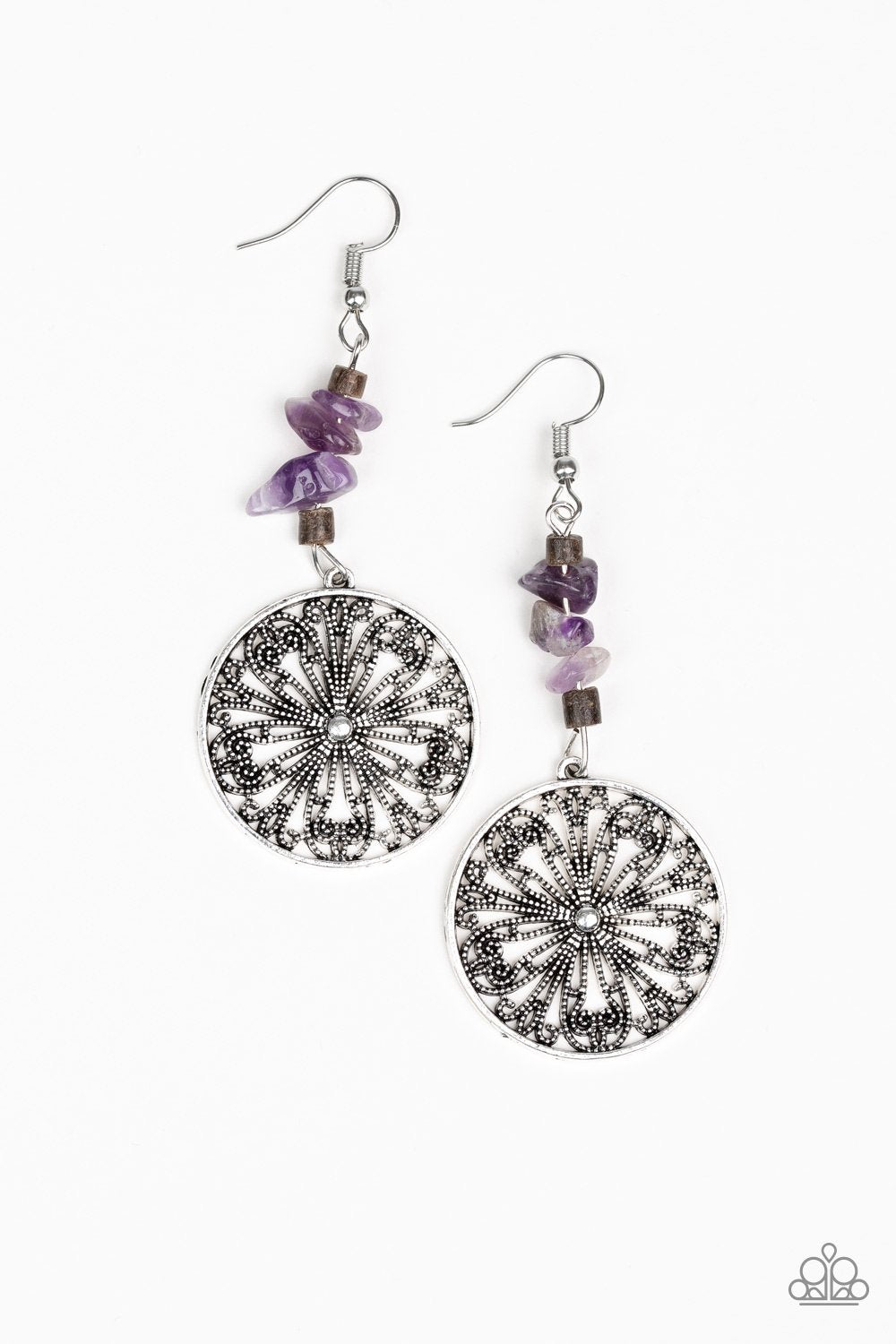 Paparazzi Adobe Dweller Purple Fishhook Earrings