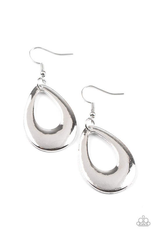 Paparazzi All Allure, All The Time Silver Fishhook Earrings - P5DA-SVXX-101XX