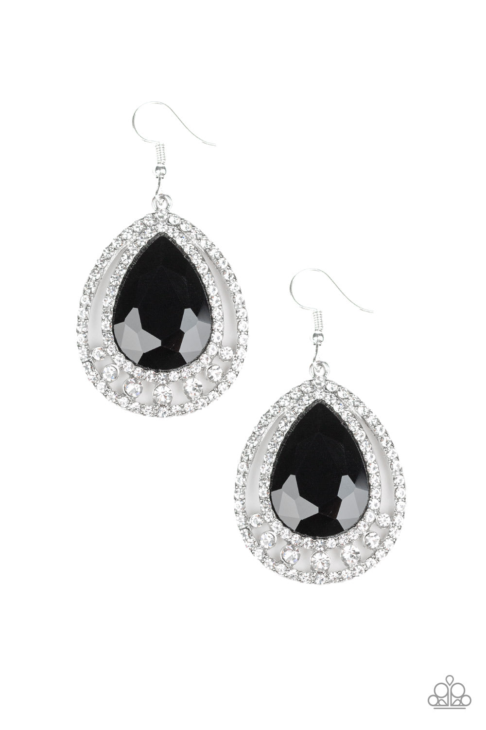 Paparazzi All Rise For Her Majesty Black Fishhook Earrings