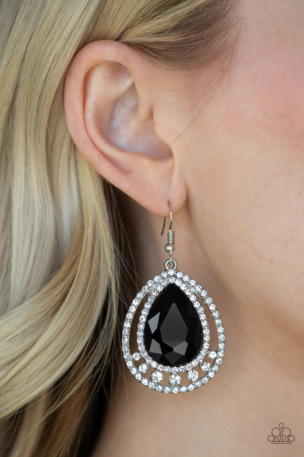 Paparazzi All Rise For Her Majesty Black Fishhook Earrings