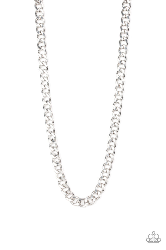 Paparazzi Alpha Silver Men's Long Necklace - P2MN-URSV-007XX
