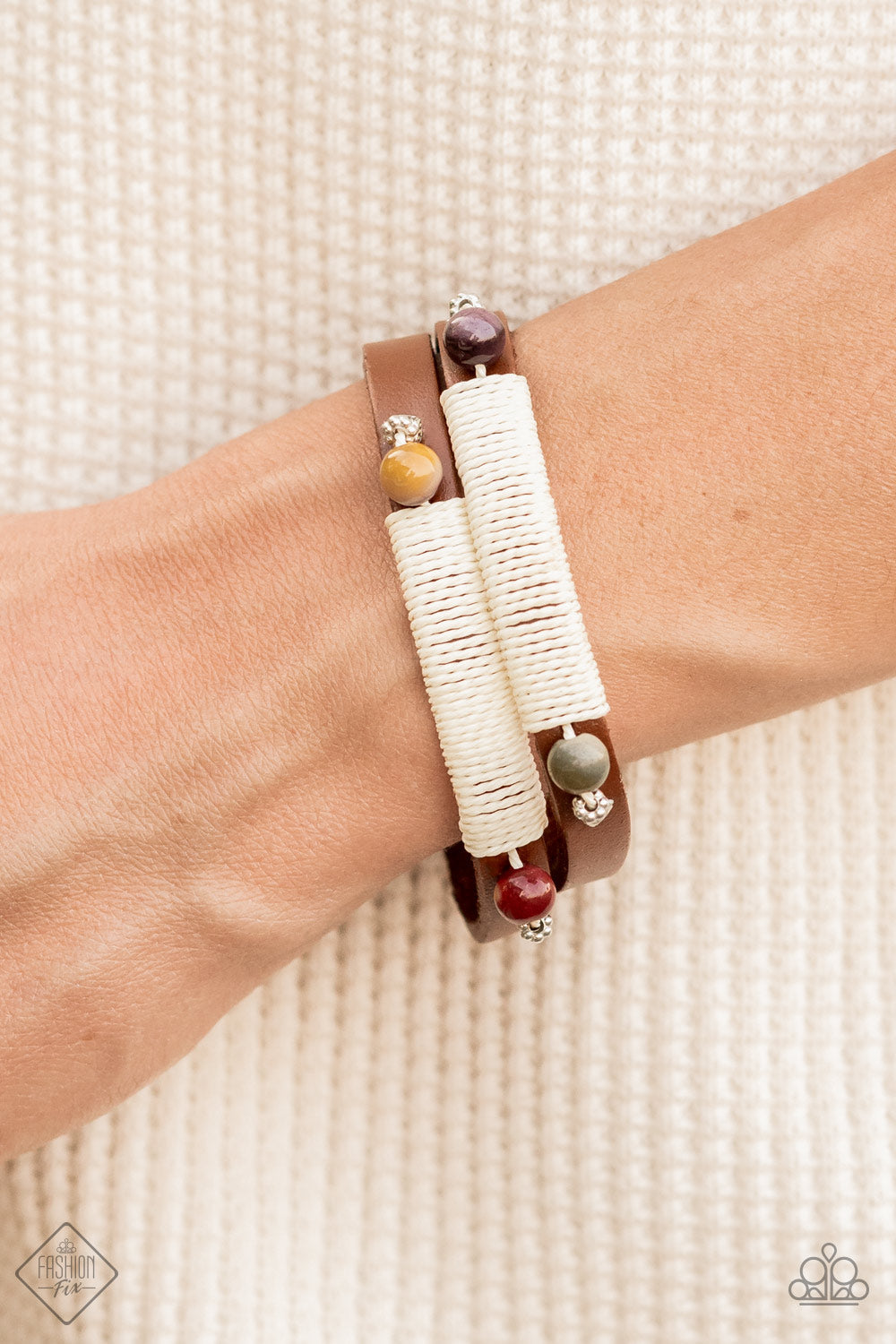 Paparazzi And ZEN Some Multi Single Wrap Snap Bracelet - Fashion Fix Sunset Sightings Complete November 2021