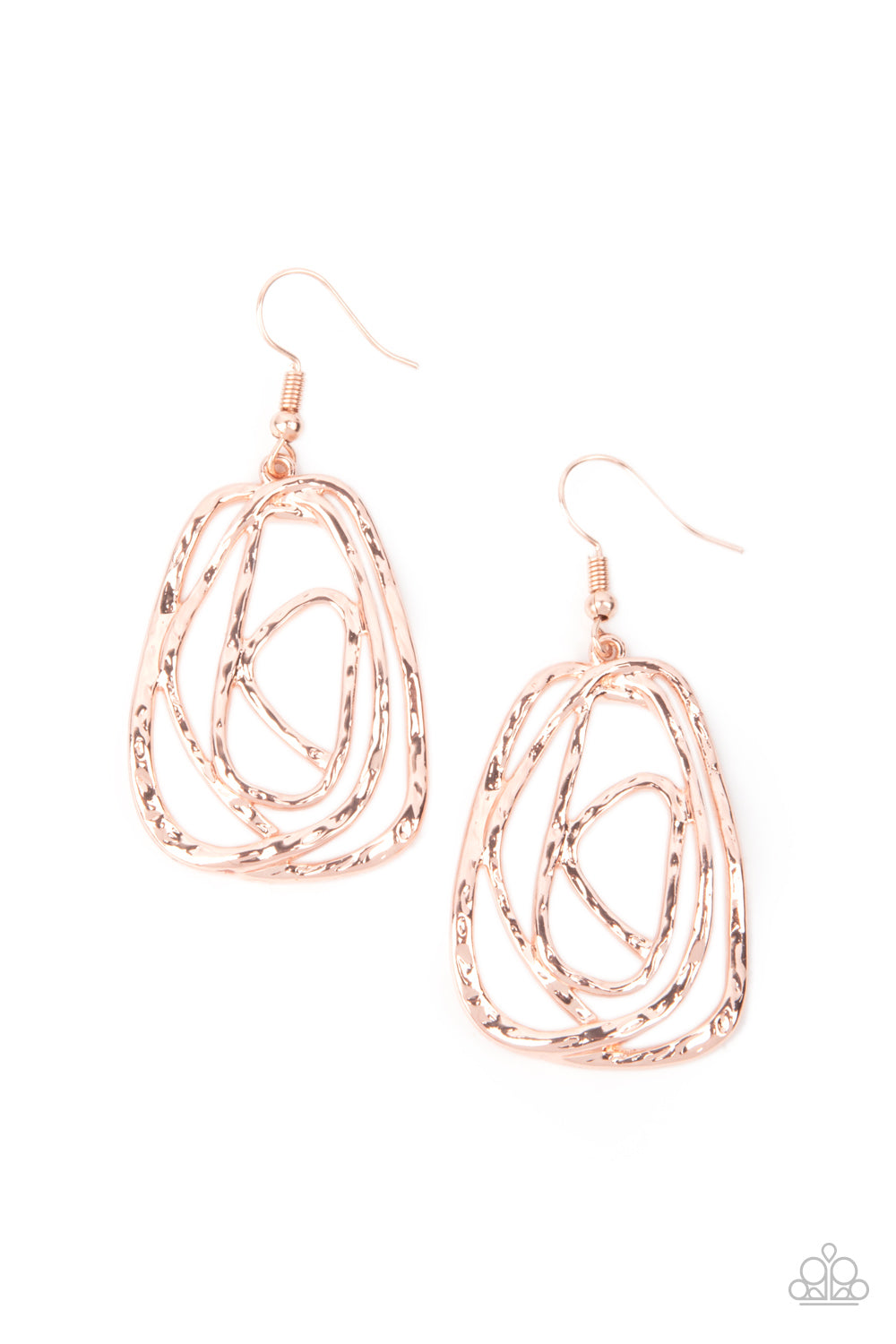 Paparazzi Artisan Relic Rose Gold Fishhook Earrings