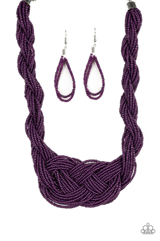 Paparazzi A Standing Ovation Purple Seed Bead Short Necklace