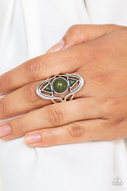 Paparazzi Aztec Adobe Green Ring