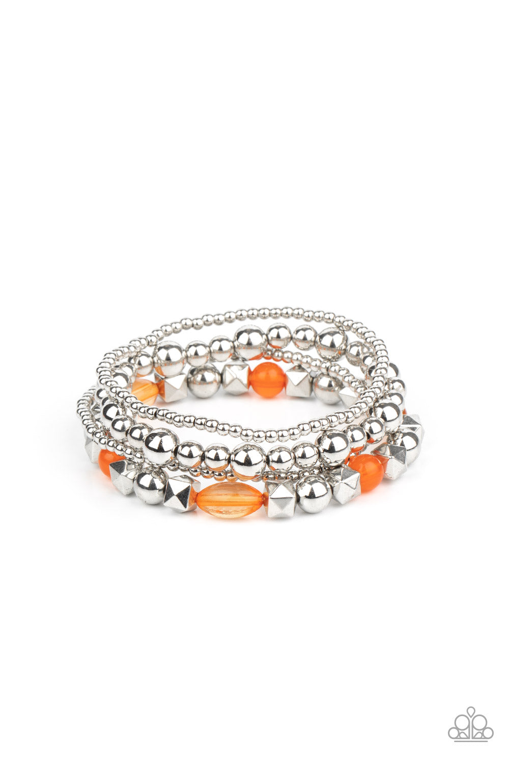 Paparazzi Babe-alicious Orange Stretch Bracelet