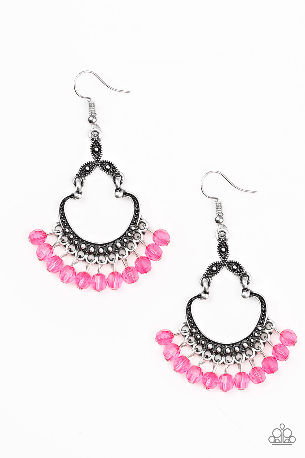 AFTERGLOW - Pink Earrings | Pink earrings, Pink crystal, Shiny silver