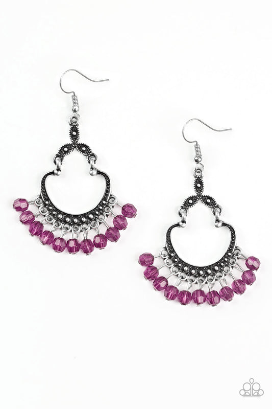 Paparazzi Babe Alert Purple Fishhook Earrings