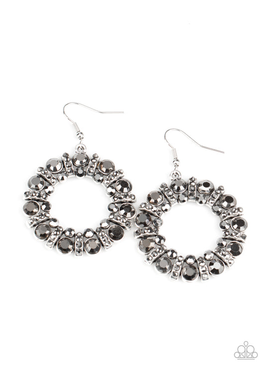 Paparazzi Baby, It's Cold Outside Silver Fishhook Earrings