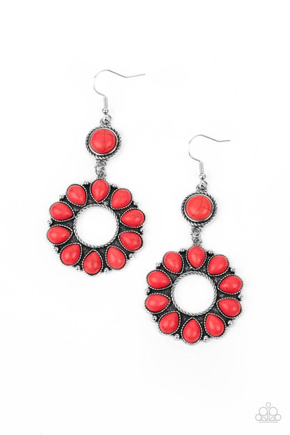 Paparazzi Back At The Ranch Red Fishhook Earrings - Fashion Fix Exclusive