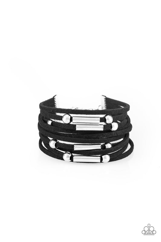 Paparazzi Back To Backpacker Black Clasp Bracelet