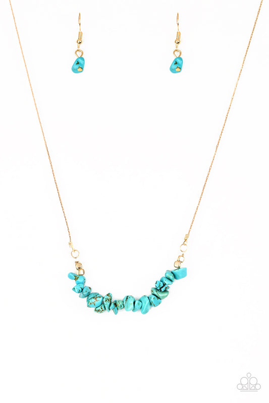 Paparazzi Back To Nature Blue Short Necklace
