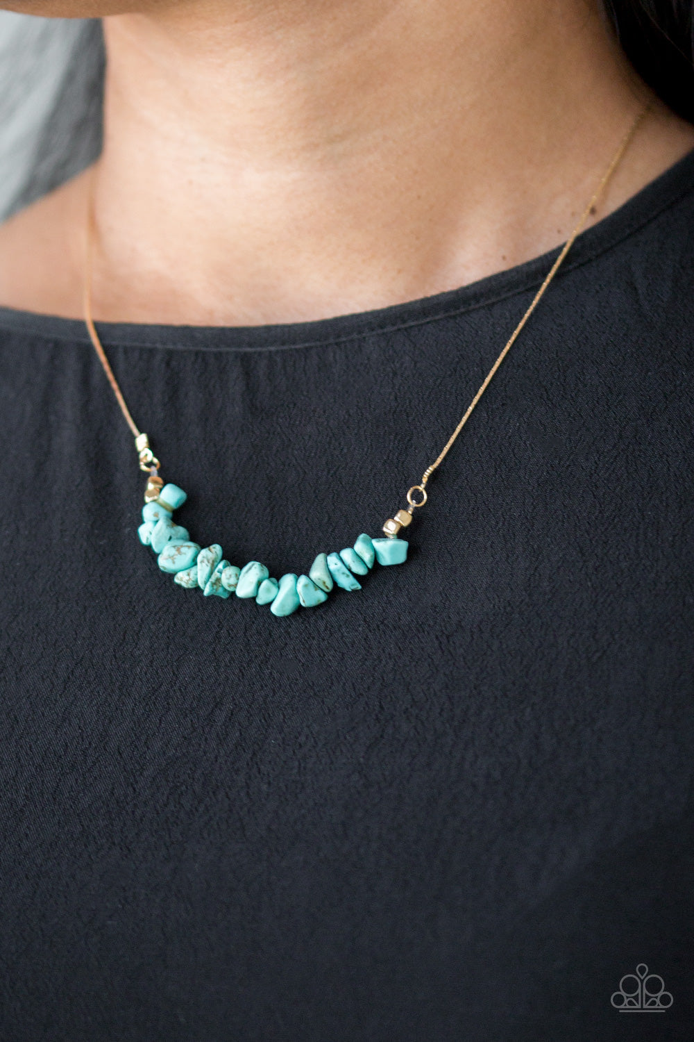 Paparazzi Back To Nature Blue Short Necklace