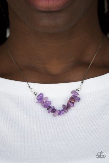 Paparazzi Back To Nature Purple Short Necklace