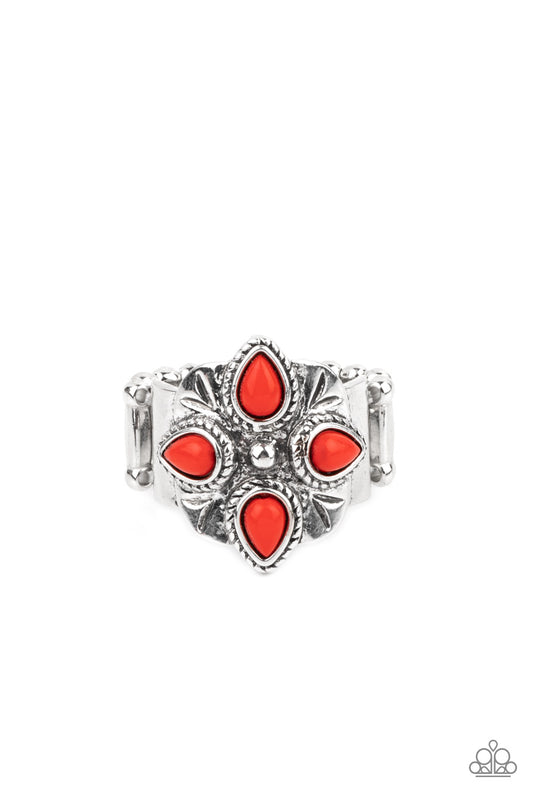 Paparazzi Badlands Bouquet Red Ring - P4WH-RDXX-127XX