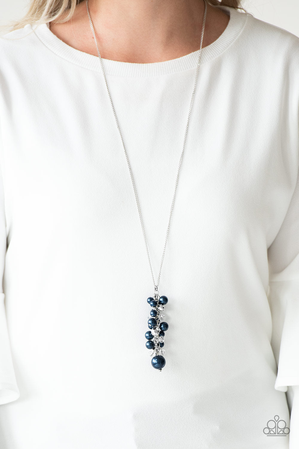 Paparazzi Ballroom Belle Blue Long Necklace - P2RE-BLXX-203XX