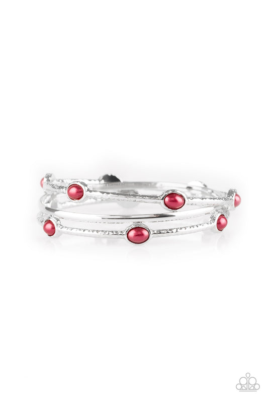 Paparazzi Bangle Belle Red Bangle Bracelet = P9RE-RDXX-067XX