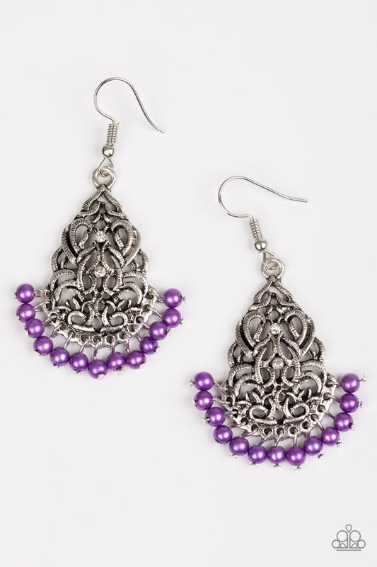 Paparazzi BAROQUE The Bank Purple Fishhook Earrings