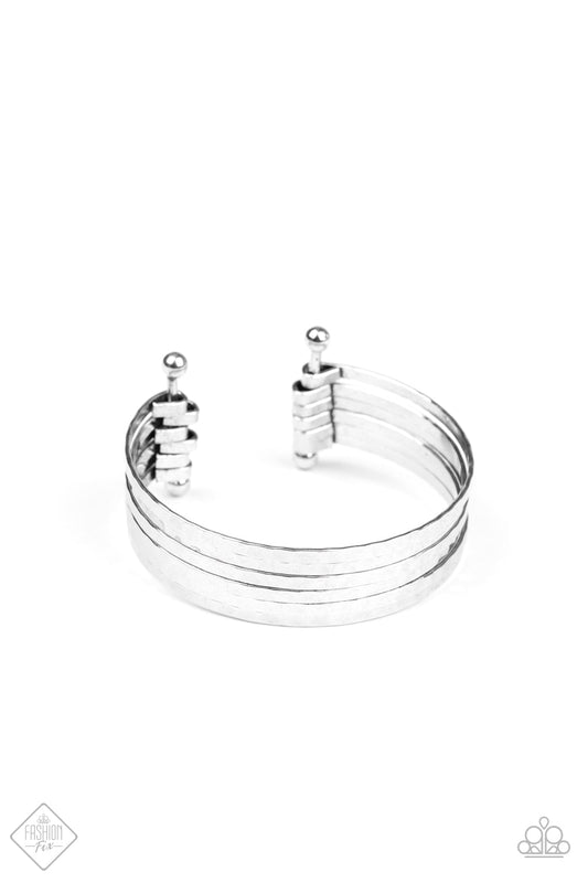 Paparazzi BAUBLE S-Headed Silver Cuff Bracelet - Fashion Fix Sunset Sightings August 2020