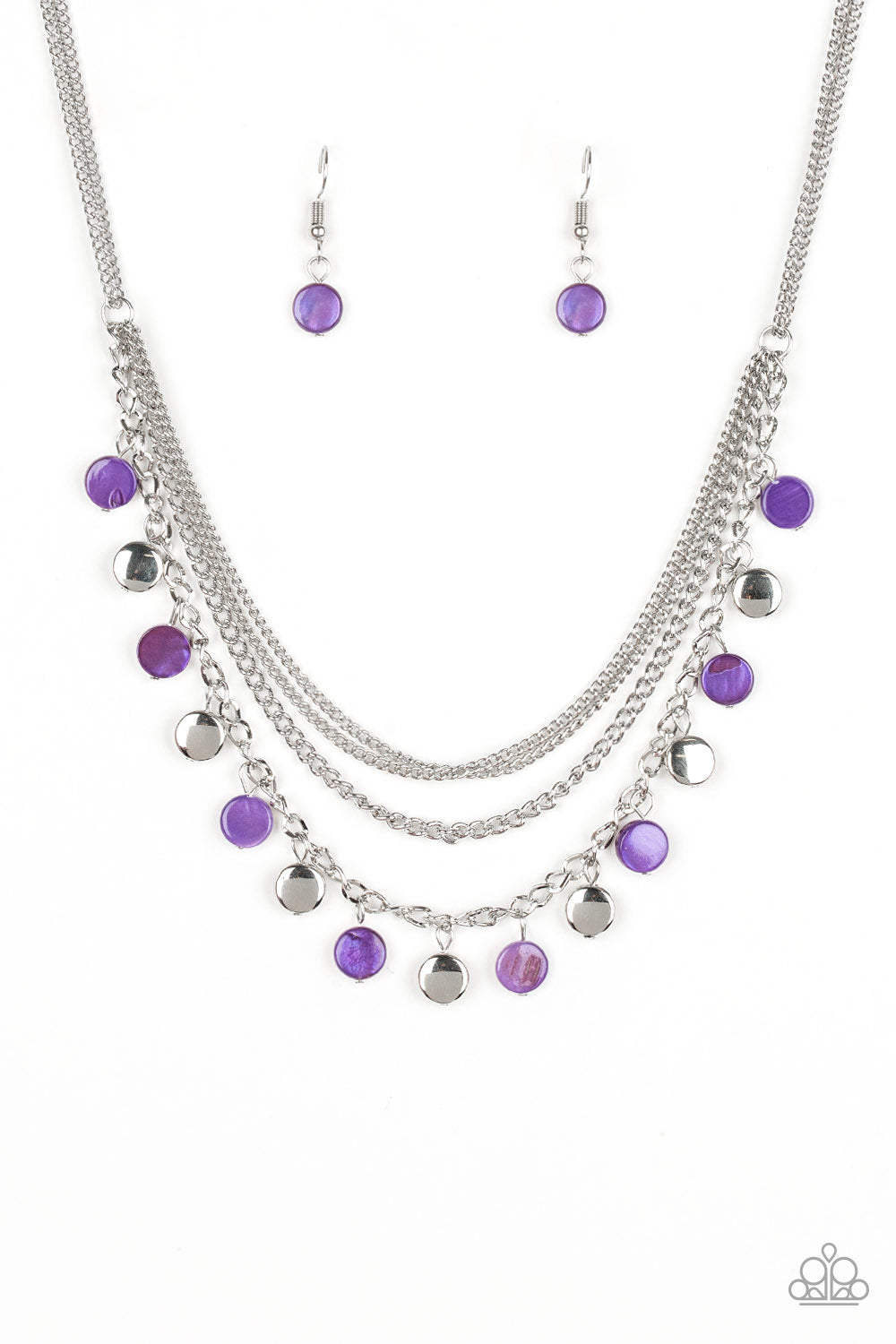 Paparazzi Beach Flavor Purple Short Necklace