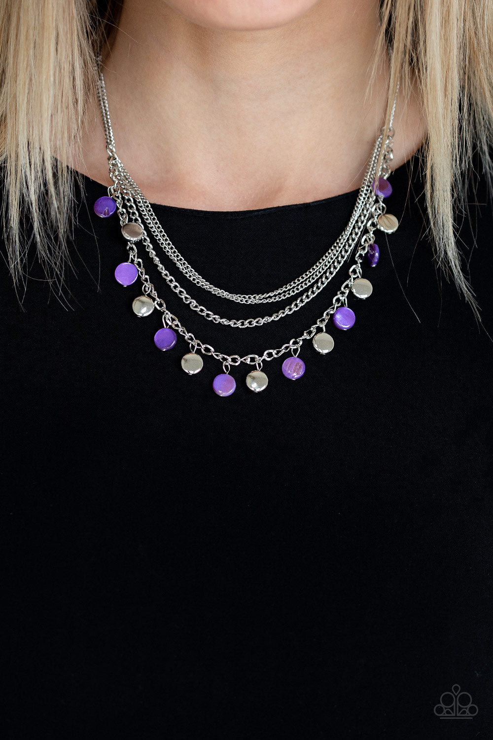 Paparazzi Beach Flavor Purple Short Necklace