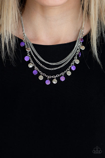 Paparazzi Beach Flavor Purple Short Necklace