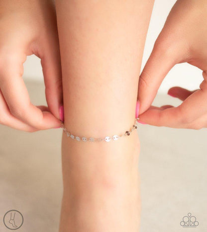 Paparazzi Beach Shimmer Silver Ankle Bracelet