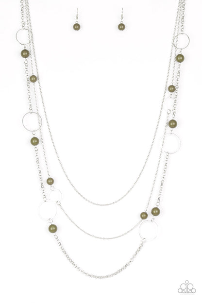 Paparazzi Beachside Babe Green Long Necklace