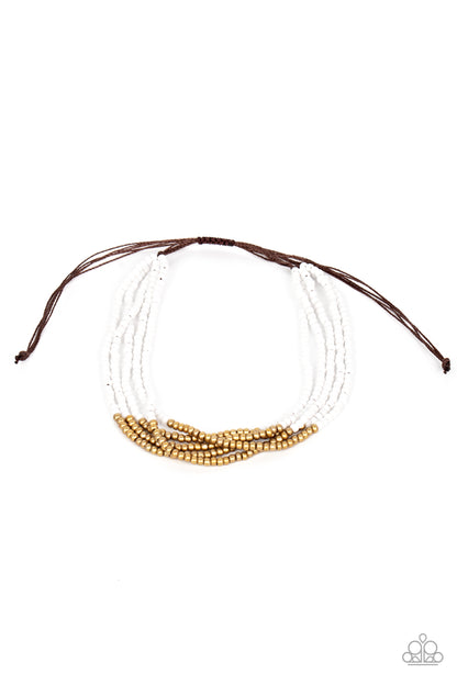 Paparazzi BEAD Bold White Sliding Knot Bracelet