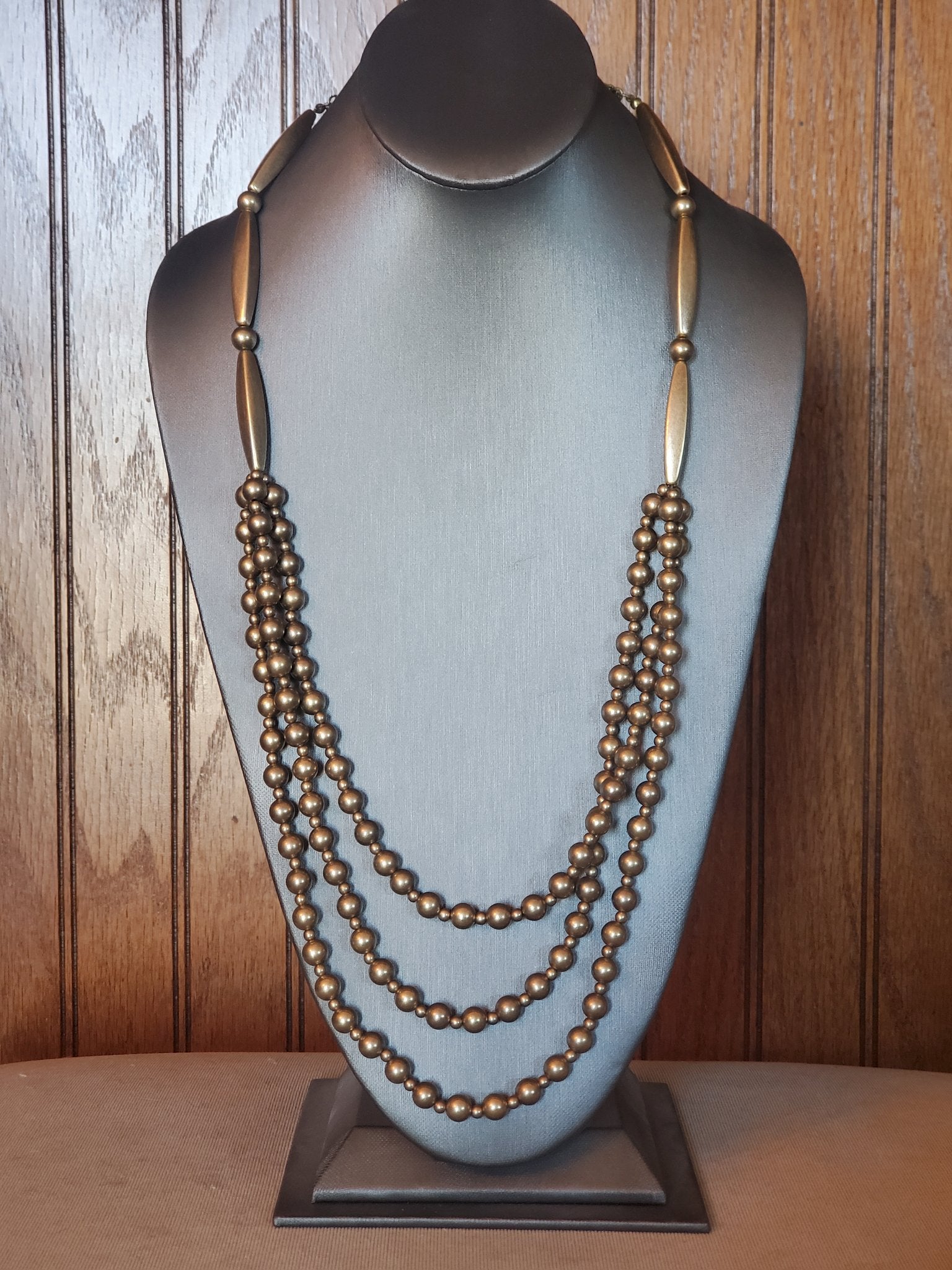 Beaded beacon outlet brass necklace