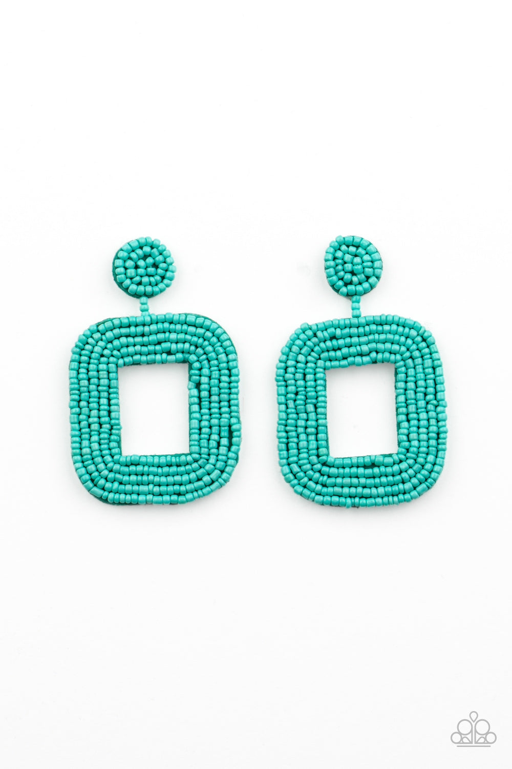 Paparazzi Beaded Bella Blue Post Earrings