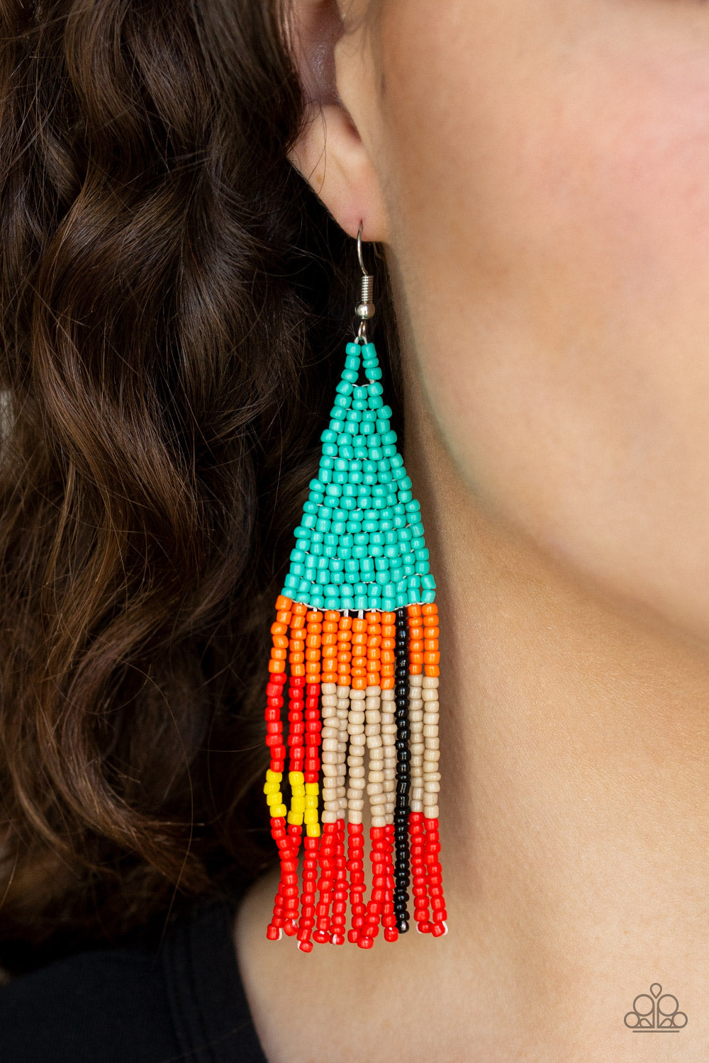 Paparazzi Beaded Boho Blue Fishhook Earrings