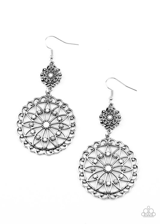 Paparazzi Beaded Brilliance White Fishhook Earrings